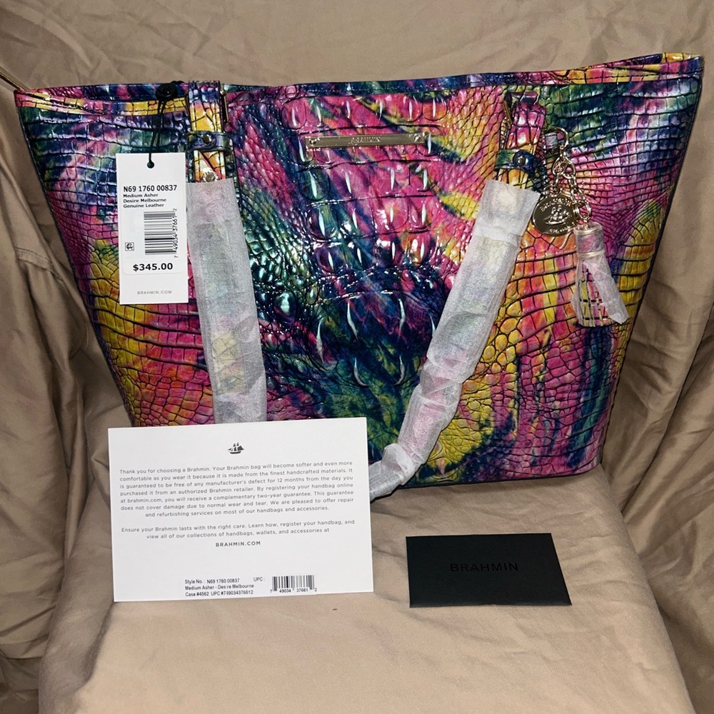 Brahmin Vibrant Multicolor Tote